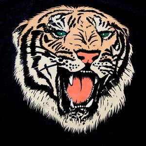 Tiger Head Dark Gray 2XL T-shirt